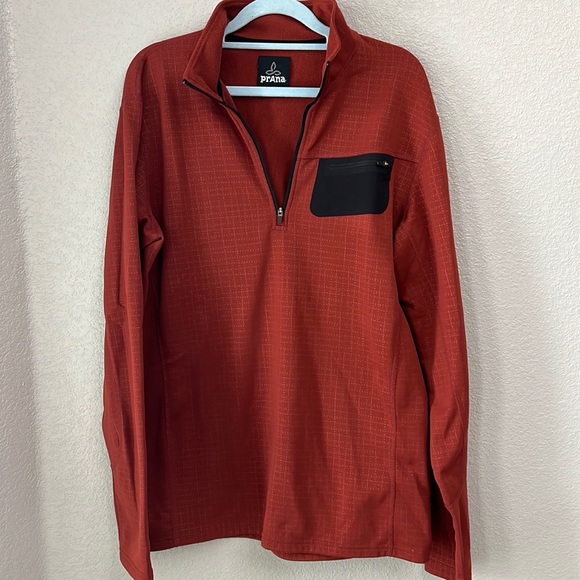 prAna Breathe Men’s Pullover 1/4 Zip Sweater Medium - Picture 1 of 9